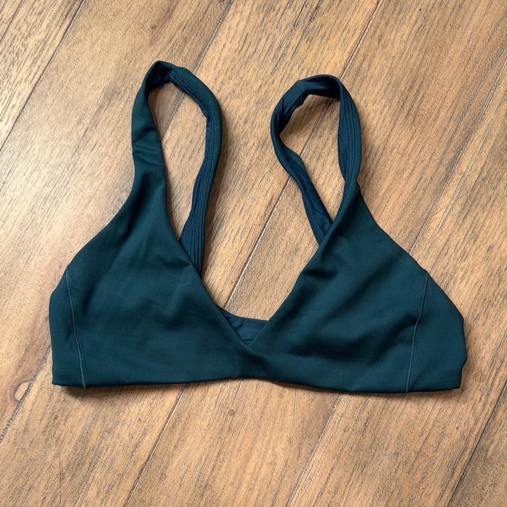 Left on Friday Plunge Top swim top - Deep End (teal)